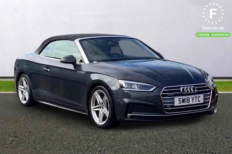 Used Audi A5 Cabriolet S-Line 252 HP (185 kW) 2018 Grey Cabriolet