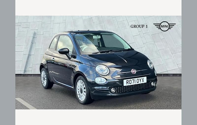 Black Used 2021 Fiat 500 Lounge Hatchback | £9,495 (Fair price) - Image 1/4
