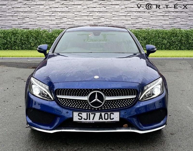 Used Mercedes C300 AMG line 245 HP (180 kW) 2017 Blue Coupe