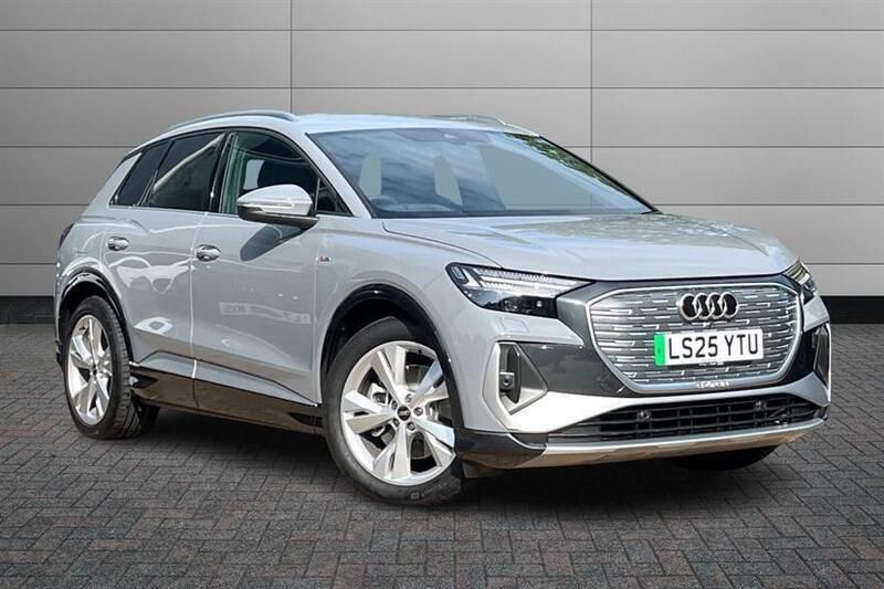 Pebble grey Used 2025 Audi Q4 e-tron S-Line SUV | £38,150 - Image 1/4