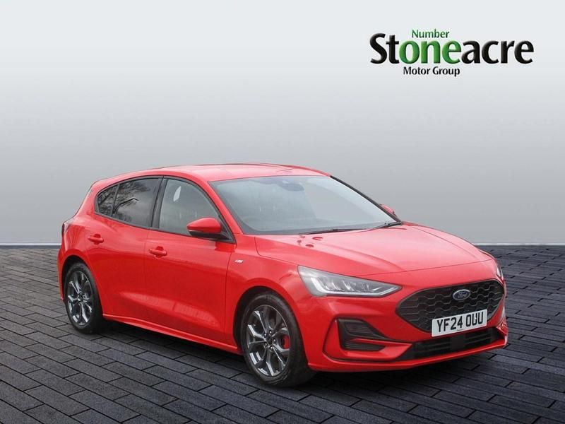 Red Used 2024 Ford Focus ST-Line Hatchback | £17,616 (Fair price) - Image 1/2