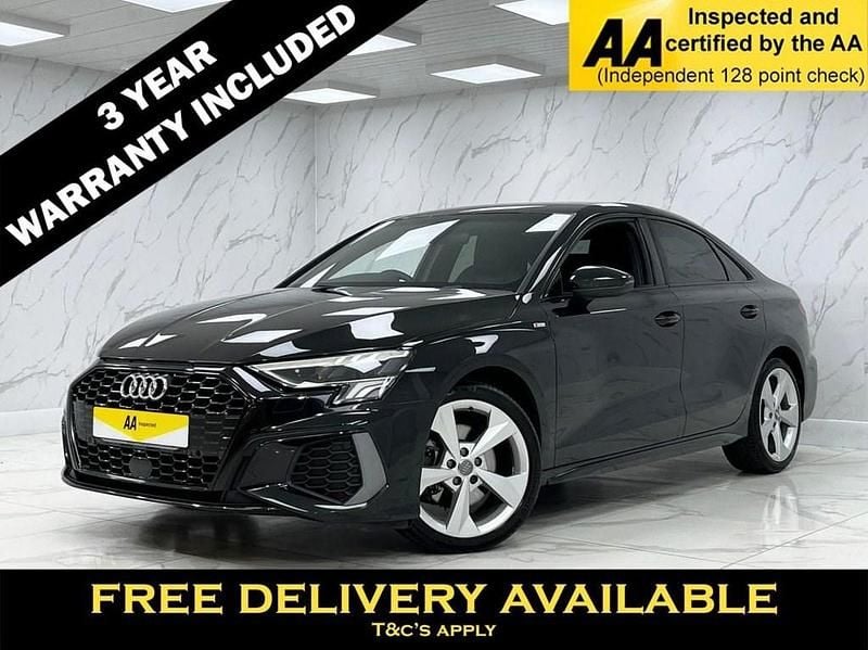 Black Used 2020 Audi A3 S-Line Sedan | £19,345 (Fair price) - Image 1/2