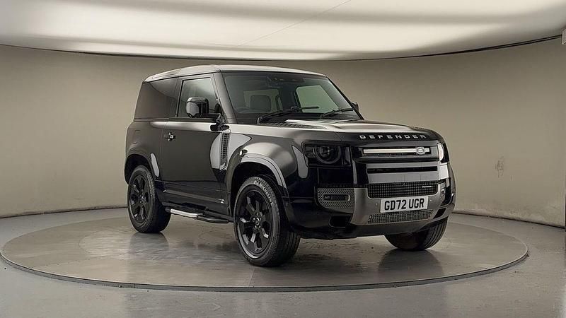 Santorini black Used 2023 Land Rover Defender HSE Dynamic SUV | £53,250 - Image 1/4