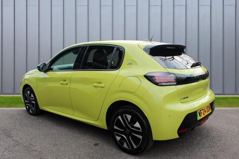Yellow Used 2024 Peugeot e-208 Style Hatchback | £16,489 (Fair price) - Image 1/4
