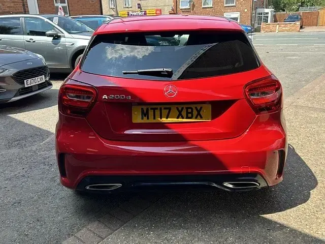 Used Mercedes A200 AMG line 136 HP (100 kW) 2017 Red Hatchback