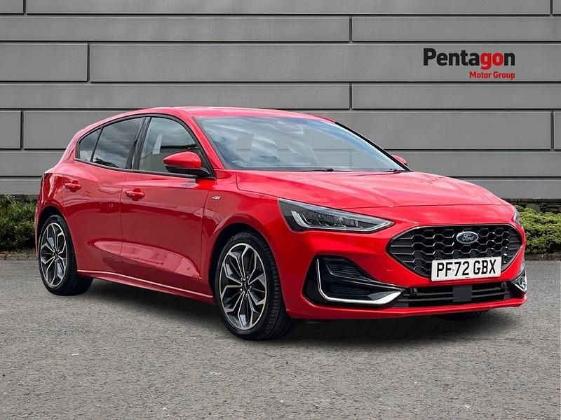 Red Used 2023 Ford Focus ST-Line Hatchback | £16,249 (Fair price) - Image 1/4