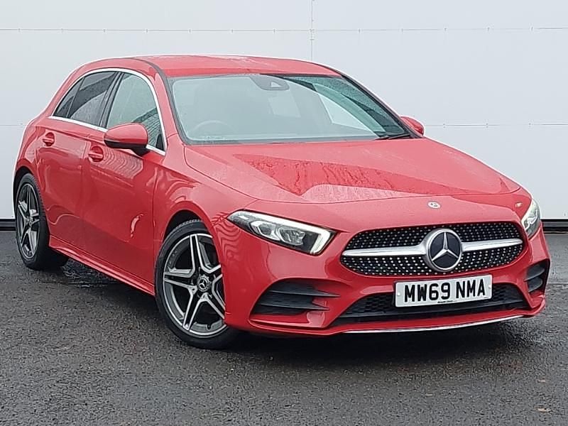 Red Used 2019 Mercedes A200 AMG line Hatchback | £16,498 (Fair price) - Image 1/4
