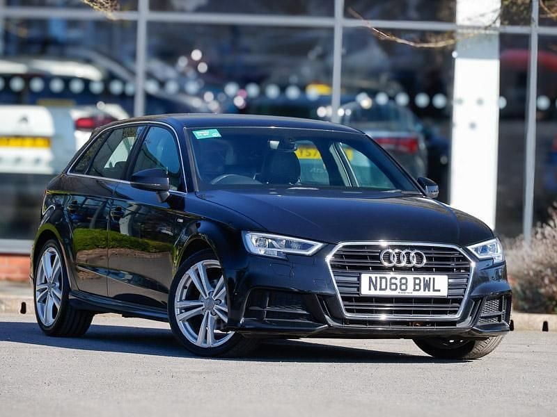 Used Audi A3 S-Line 150 HP (110 kW) 2018 Black Sedan