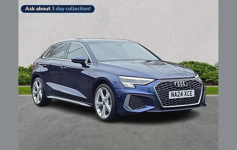 Used Audi A3 S-Line 110 HP (80 kW) 2024 Blue Hatchback