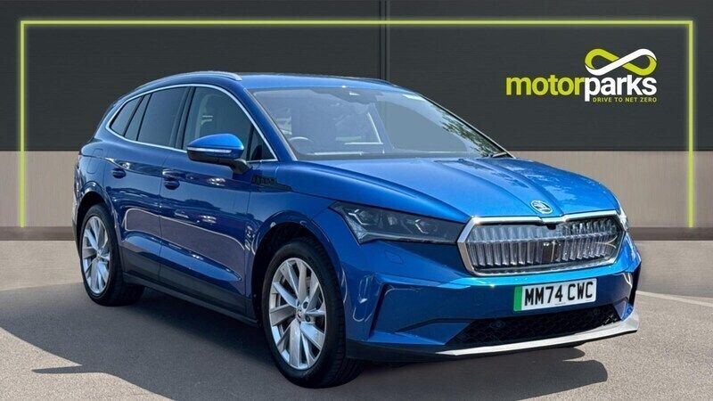 Energy blue gloss Used 2024 Skoda Enyaq iV SUV | £30,000 (Good price) - Image 1/4