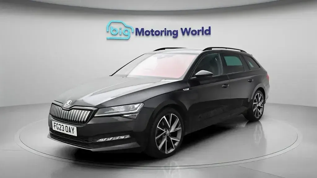 Used Skoda Superb SportlinePlus 218 HP (160 kW) 2023 Black Estate
