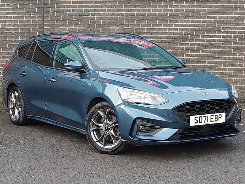 Blue Used 2021 Ford Focus ST-Line Estate | £10,998 (Good price) - Image 1/4