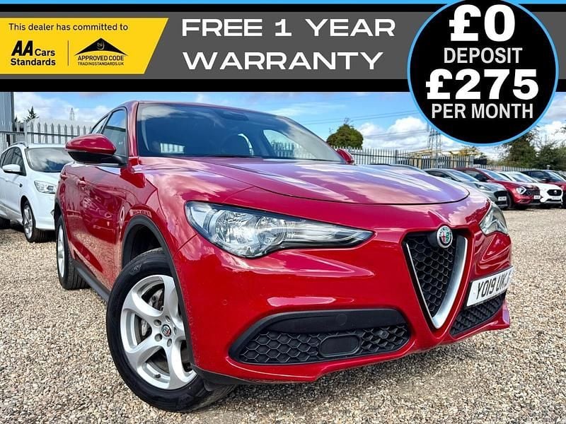 Red Used 2019 Alfa Romeo Stelvio Super SUV | £13,490 (Good price) - Image 1/4