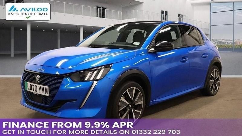 Blue Used 2020 Peugeot e-208 GT-line Hatchback | £10,785 (Good price) - Image 1/4