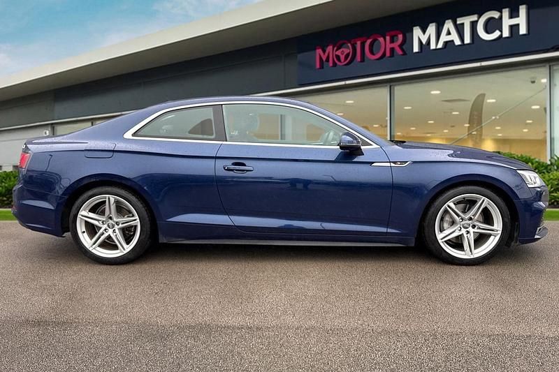 Used Audi A5 S-Line 190 HP (139 kW) 2018 Blue Coupe