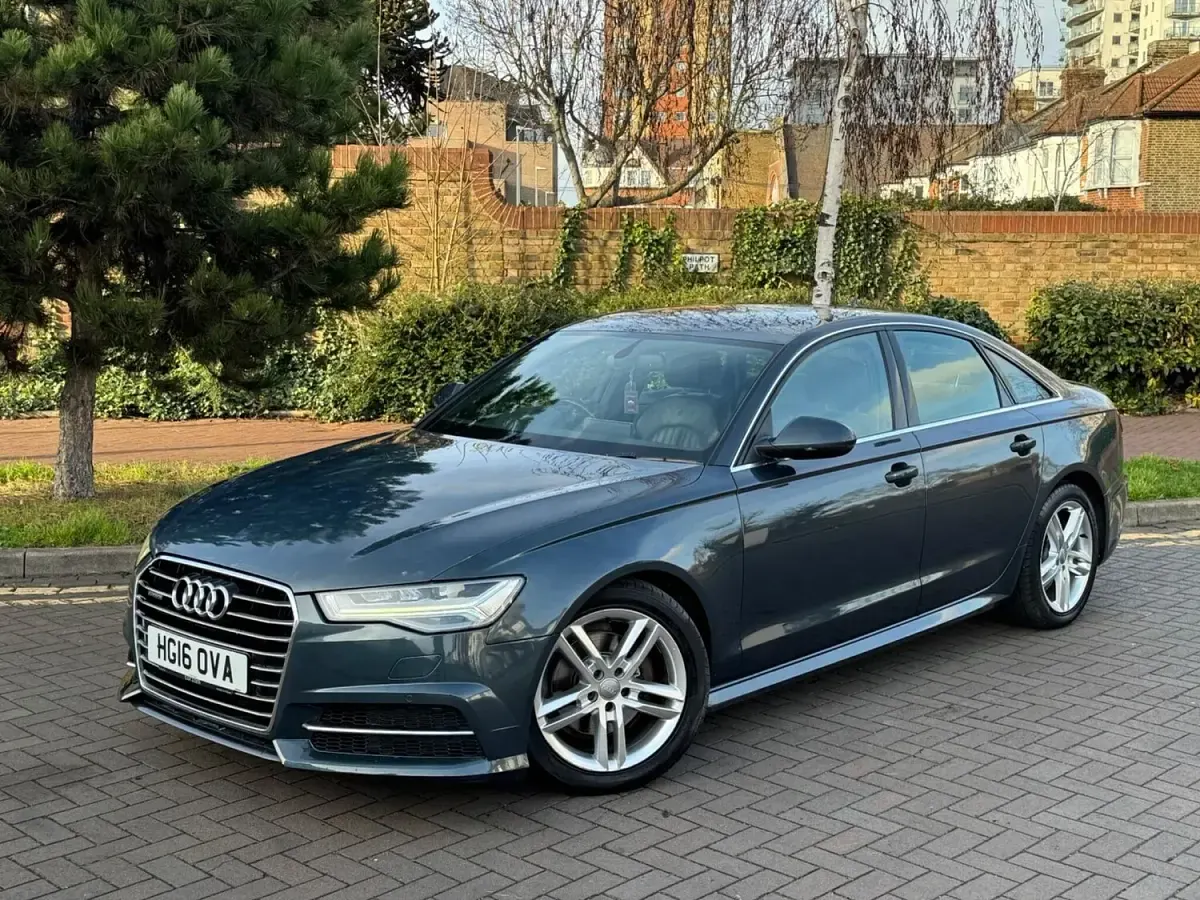 Used Audi A6 S-Line 218 HP (160 kW) 2016 Blue Sedan
