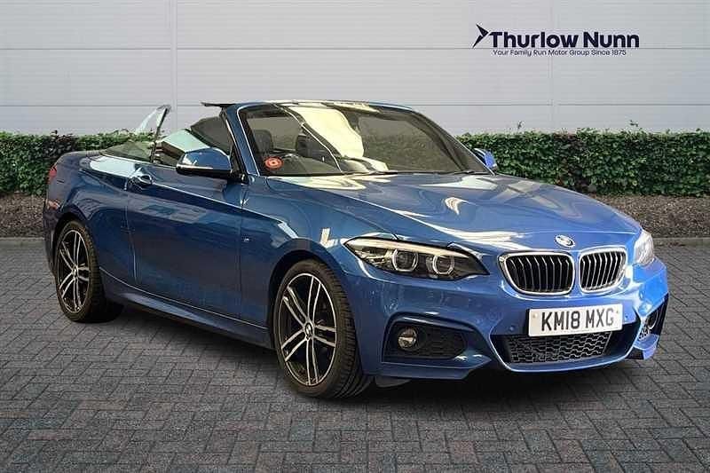 Used BMW 218 M Sport 150 HP (110 kW) 2018 Blue Cabriolet