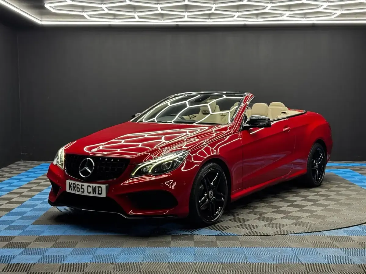 Used Mercedes E220 AMG line 2015 Red Cabriolet