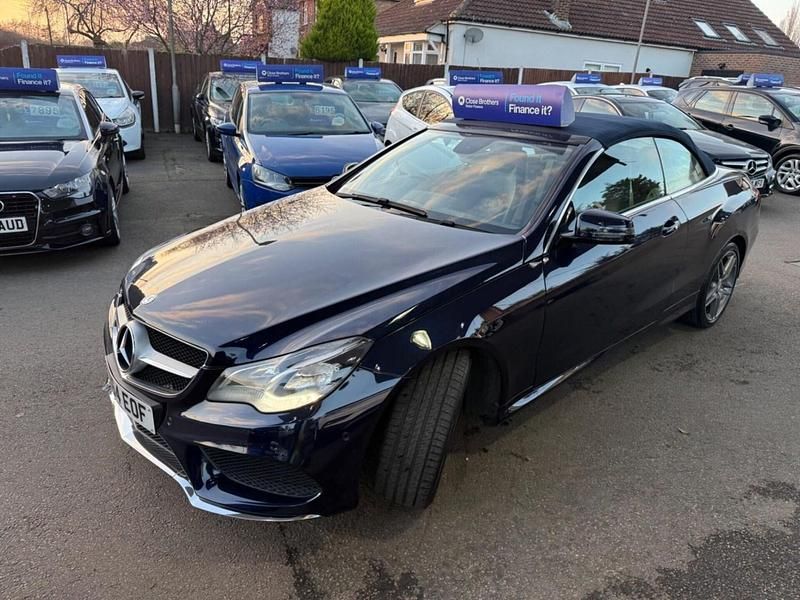 Used Mercedes E200 AMG line 2014 Blue Cabriolet