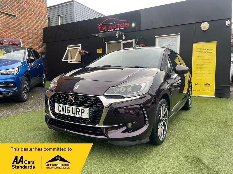 Mauve/purple Used 2016 DS Automobiles DS3 Cabriolet Prestige Cabriolet | £5,295 (Fair price) - Image 1/4