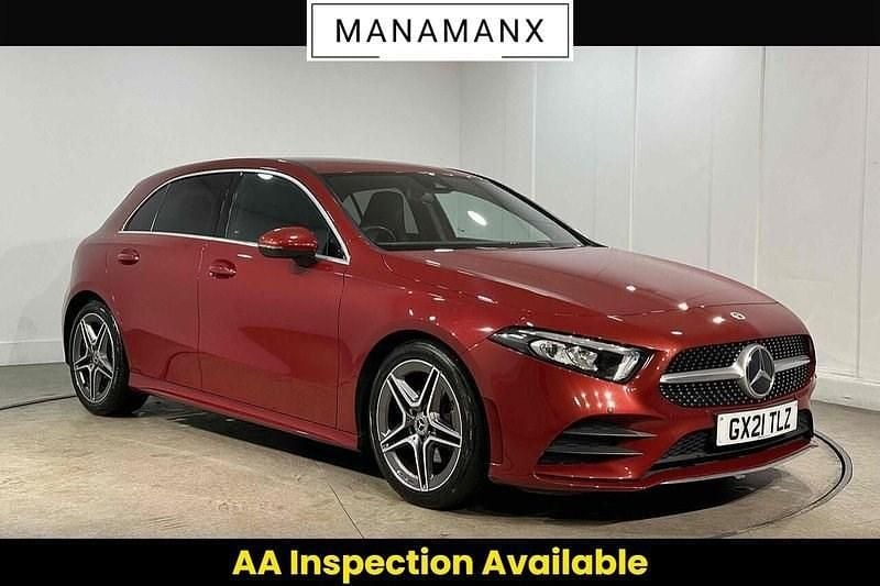 Used Mercedes A180 AMG line 136 HP (100 kW) 2021 Red Hatchback