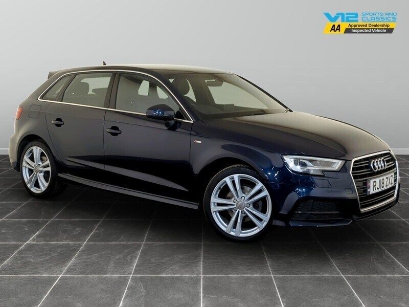 Blue Used 2018 Audi A3 S-Line Hatchback | £10,795 (Good price) - Image 1/2