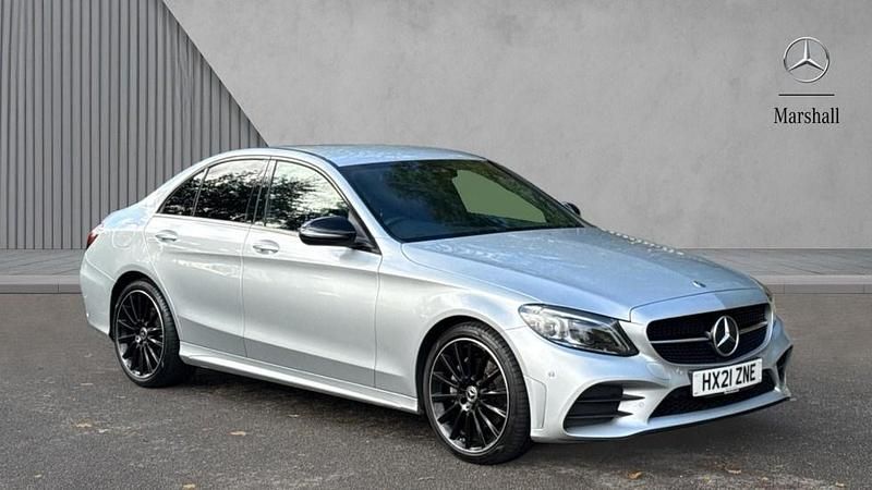 Silver Used 2021 Mercedes C220 AMG line Hatchback | £20,890 (Fair price) - Image 1/4