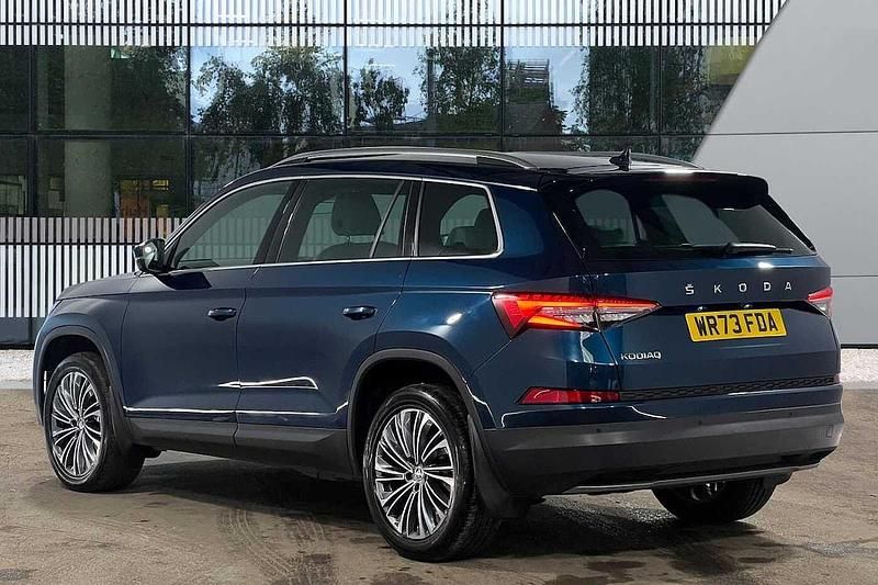 Used Skoda Kodiaq SE L Executive 110 HP (80 kW) 2023 Petrol blue metallic SUV