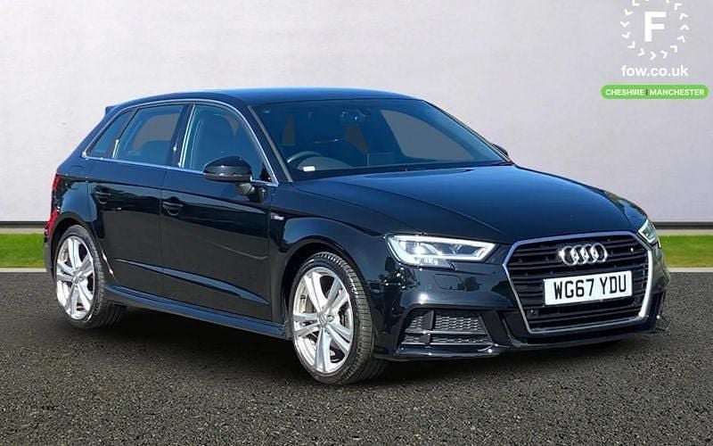 Black Used 2018 Audi A3 Sportback S-Line Hatchback | £15,899 (Good price) - Image 1/4