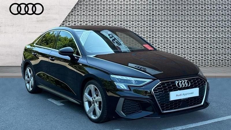 Black Used 2021 Audi A3 S-Line Sedan | £20,259 (Fair price) - Image 1/4