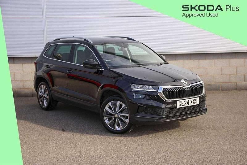 Black magic pearl effect Used 2024 Skoda Karoq SE L SUV | £19,699 (Fair price) - Image 1/4