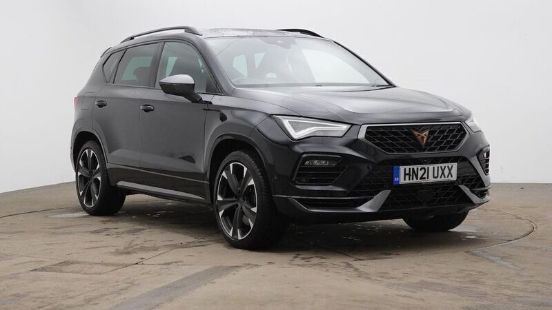 Crystal black Used 2021 Cupra Ateca VZ2 SUV | £26,995 (Fair price) - Image 1/4