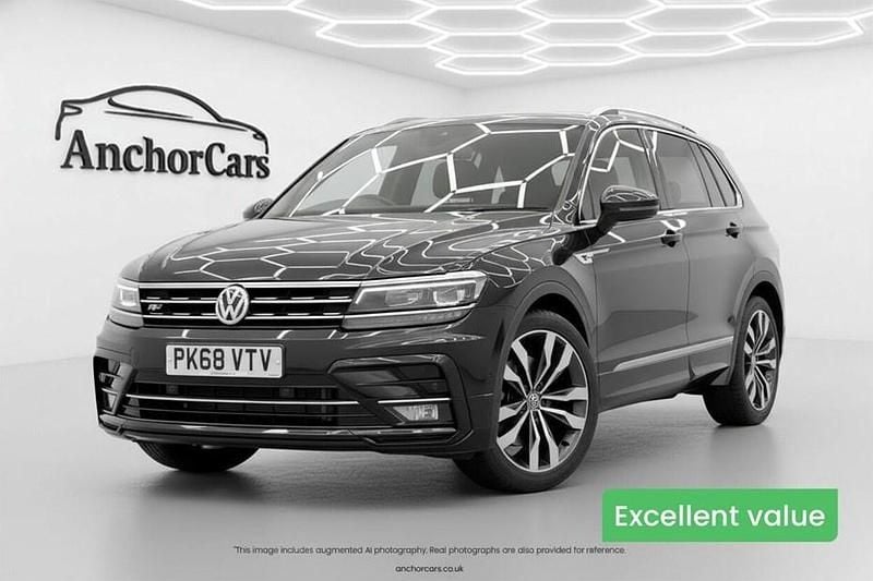 Black Used 2018 VW Tiguan R-line SUV | £20,990 (Fair price) - Image 1/1