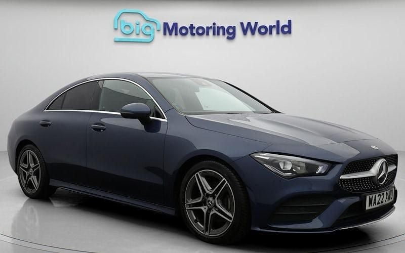 Blue Used 2022 Mercedes CLA180 AMG line Sedan | £20,200 (Good price) - Image 1/4