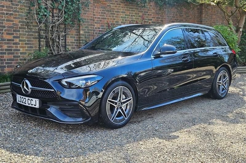 Used Mercedes C200 AMG line 204 HP (150 kW) 2022 Black Estate