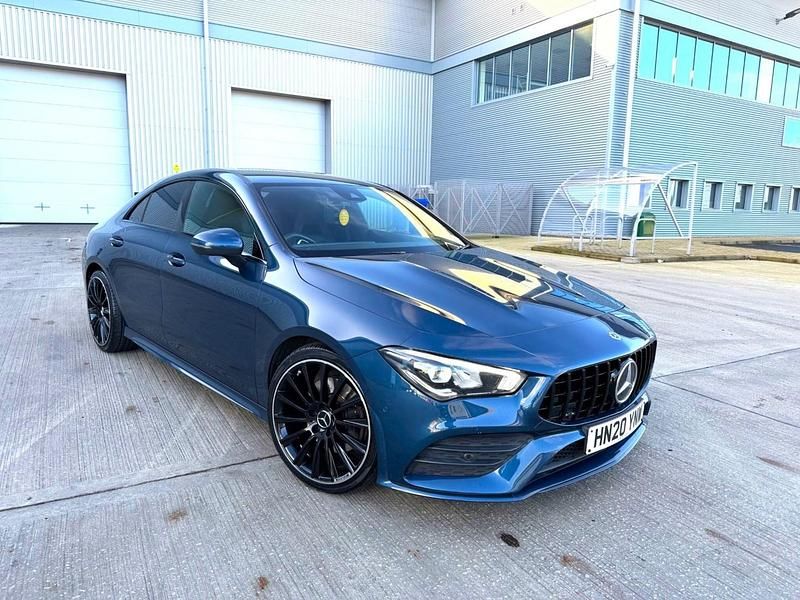 Used Mercedes CLA200 AMG Line Premium 163 HP (119 kW) 2020 Blue Coupe