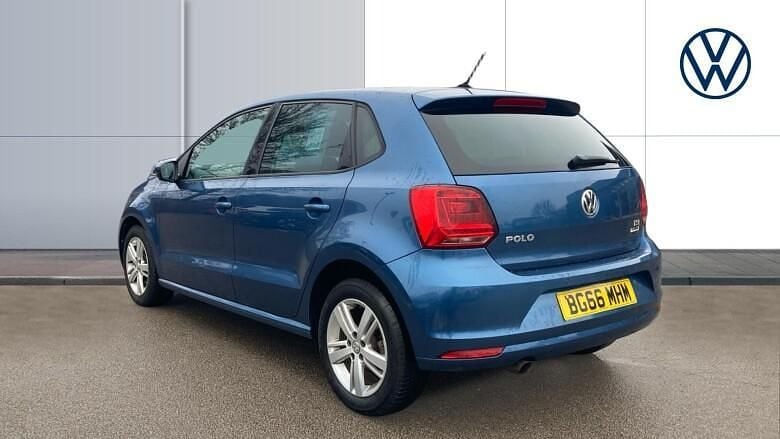 Used VW Polo Match 90 HP (66 kW) 2016 Blue Hatchback