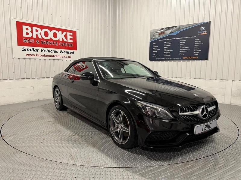 Black Used 2017 Mercedes C220 AMG line Cabriolet | £13,990 (Fair price) - Image 1/3