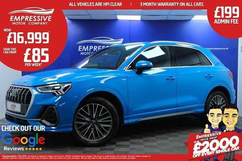Blue Used 2019 Audi Q3 S-Line SUV | £16,999 (Fair price) - Image 1/4