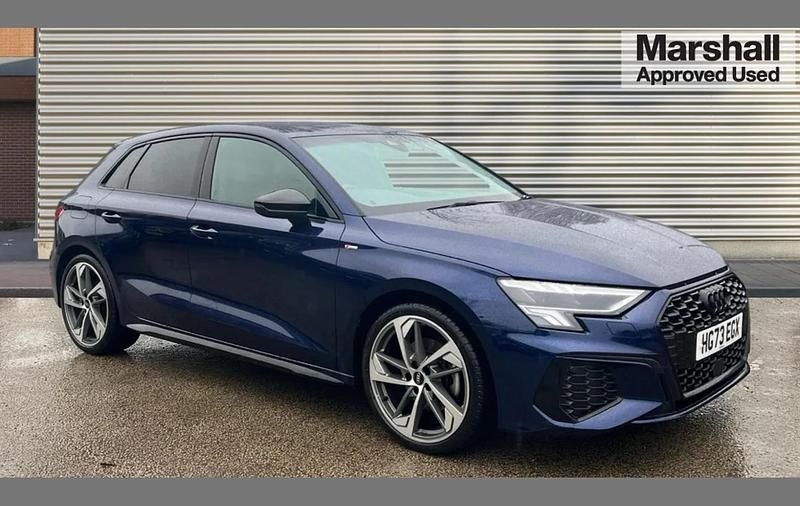 Used Audi A3 Black Edition 147 HP (108 kW) 2023 Blue Sedan