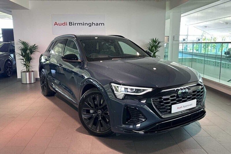 Plasma blue, metallic Used 2024 Audi Q8 e-tron Black Edition SUV | £59,950 - Image 1/4
