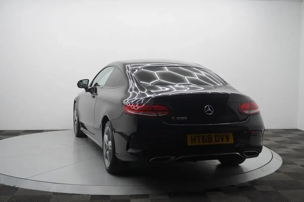Used Mercedes C300 AMG line 258 HP (189 kW) 2019 Black Coupe
