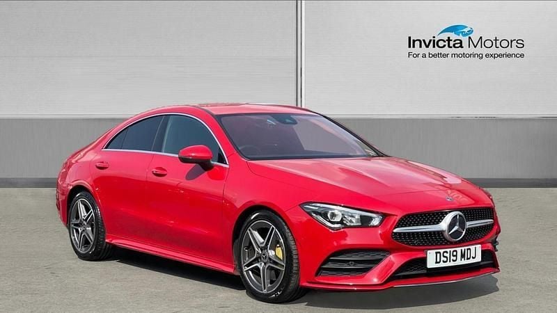 Red Used 2019 Mercedes CLA200 AMG line Coupe | £19,250 (Fair price) - Image 1/4