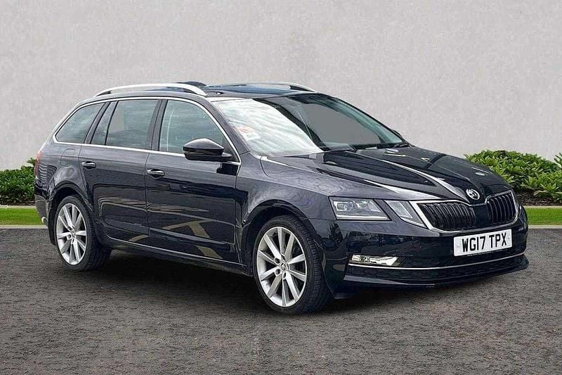 Black magic pearlescent Used 2017 Skoda Octavia SE L Estate | £13,535 (Fair price) - Image 1/4