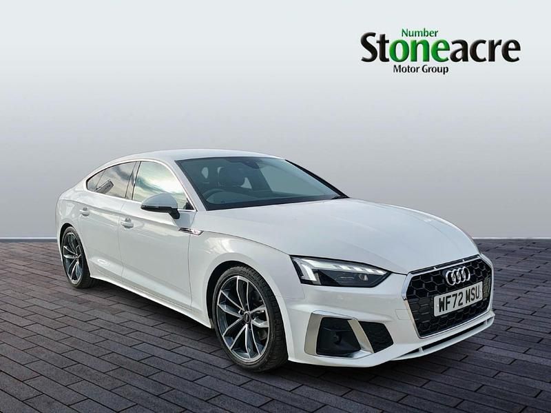 Used Audi A5 Sportback S-Line 150 HP (110 kW) 2022 White Hatchback