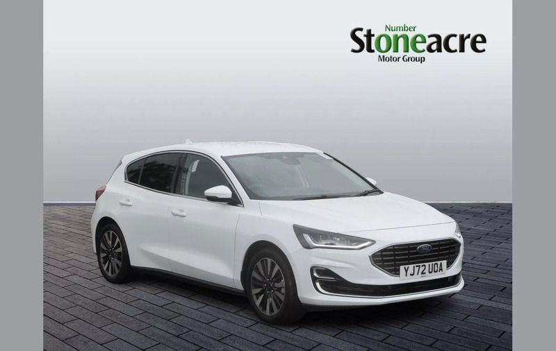 White Used 2022 Ford Focus Titanium Hatchback | £16,490 (Fair price) - Image 1/4
