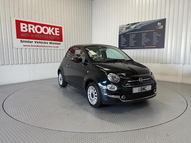 Black Used 2018 Fiat 500 Lounge Cabriolet | £6,990 (Fair price) - Image 1/2