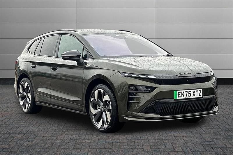 Olive green New 2025 Skoda Enyaq iV vRS SUV | £41,800 (Fair price) - Image 1/3