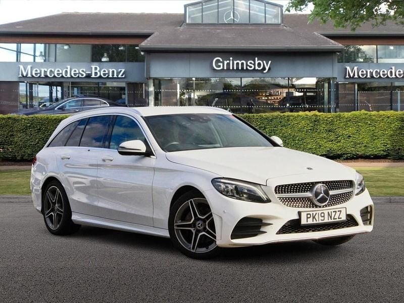 White Used 2019 Mercedes C220 AMG Line Premium Estate | £19,400 (A bit pricey) - Image 1/4