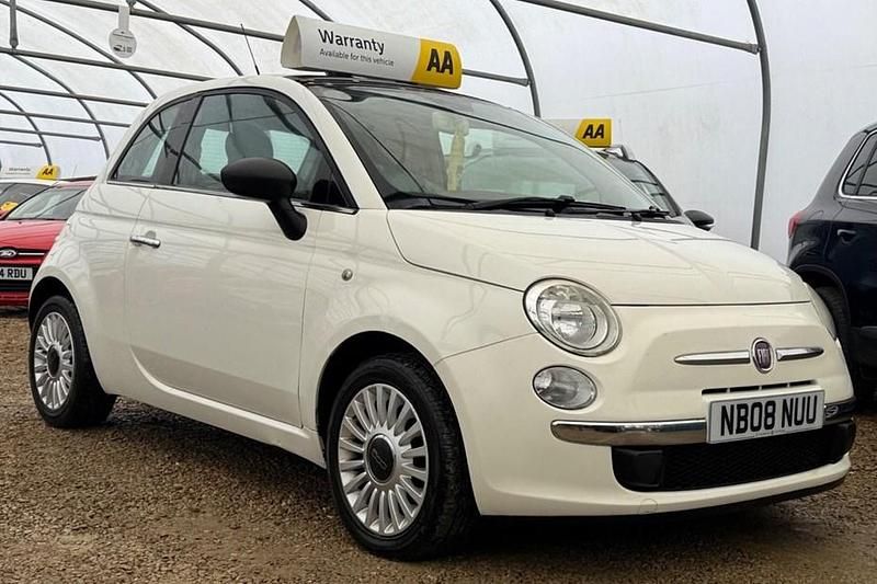 Used Fiat 500 Lounge 69 HP (50 kW) 2008 White Hatchback